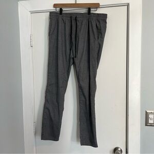PacSun gray plaid joggers large drawstring casual office slim fit trousers